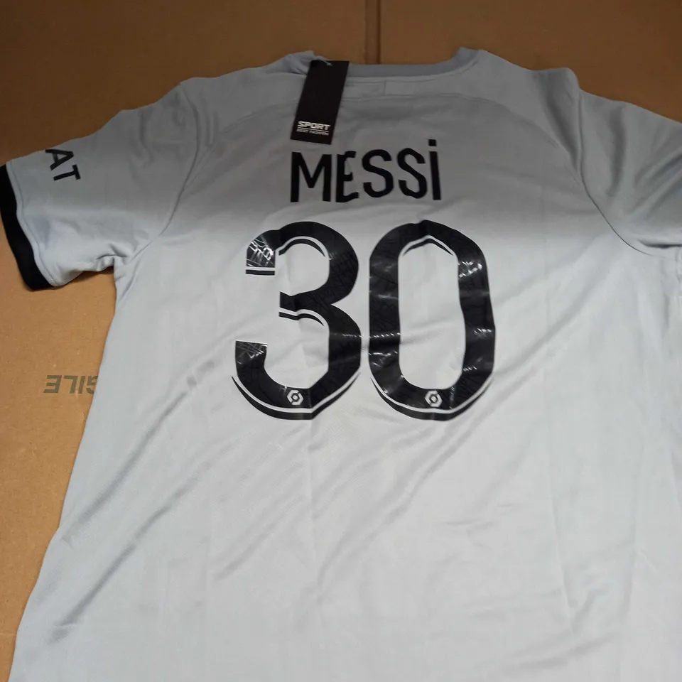 PSG AWAY KIT WITH MESSI 30 ON THE BACK SIZE M