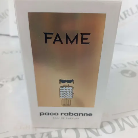 BOXED AND SEALED PACO RABANNE FAME EAU DE PARFUM 50ML