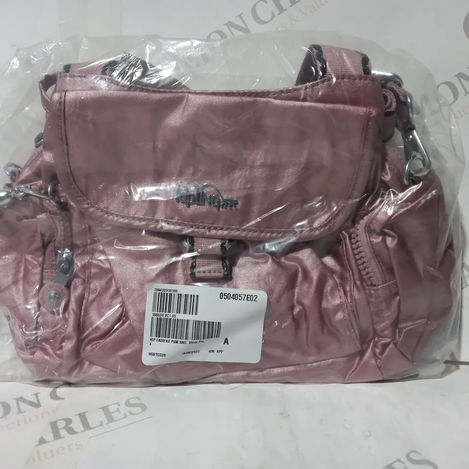 KIPLING FAIRFAX BAG IN SHINY PINK