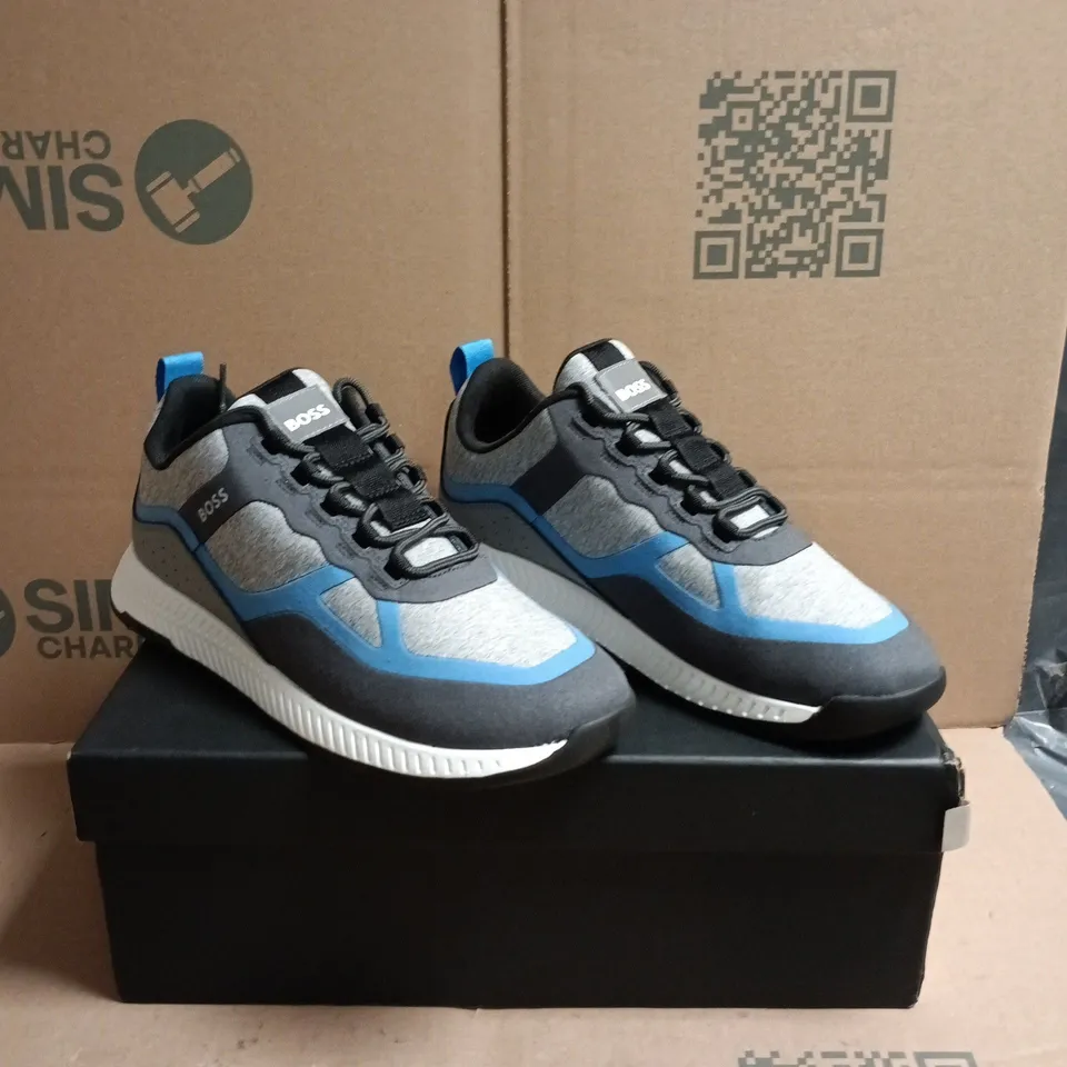 HUGO BOSS OPEN BLUE TITANIUM RUNNER TRAINERS – UK 7 (EU 41)