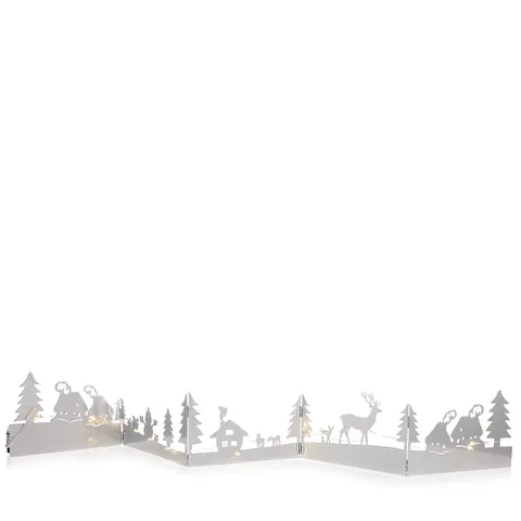 HOME REFLECTIONS PRE-LIT FOLDABLE METAL TABLETOP SCENE IN GOLD