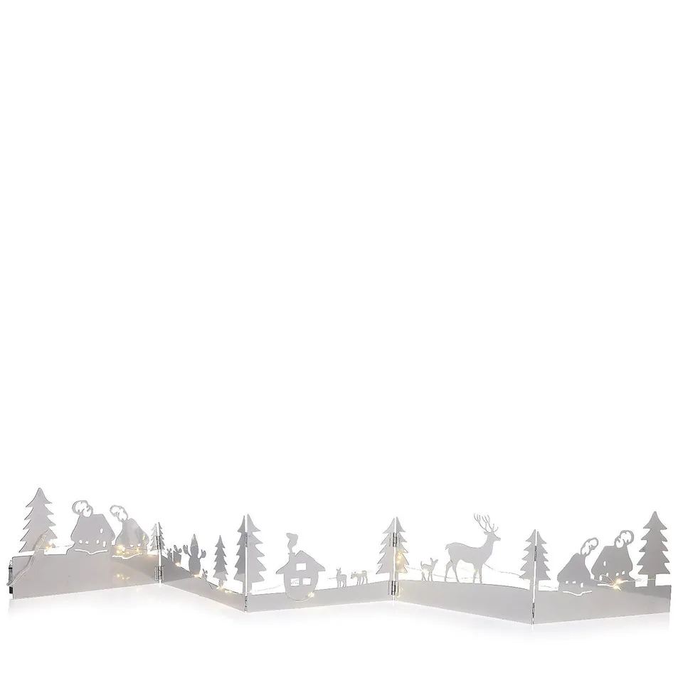 HOME REFLECTIONS PRE-LIT FOLDABLE METAL TABLETOP SCENE IN GOLD