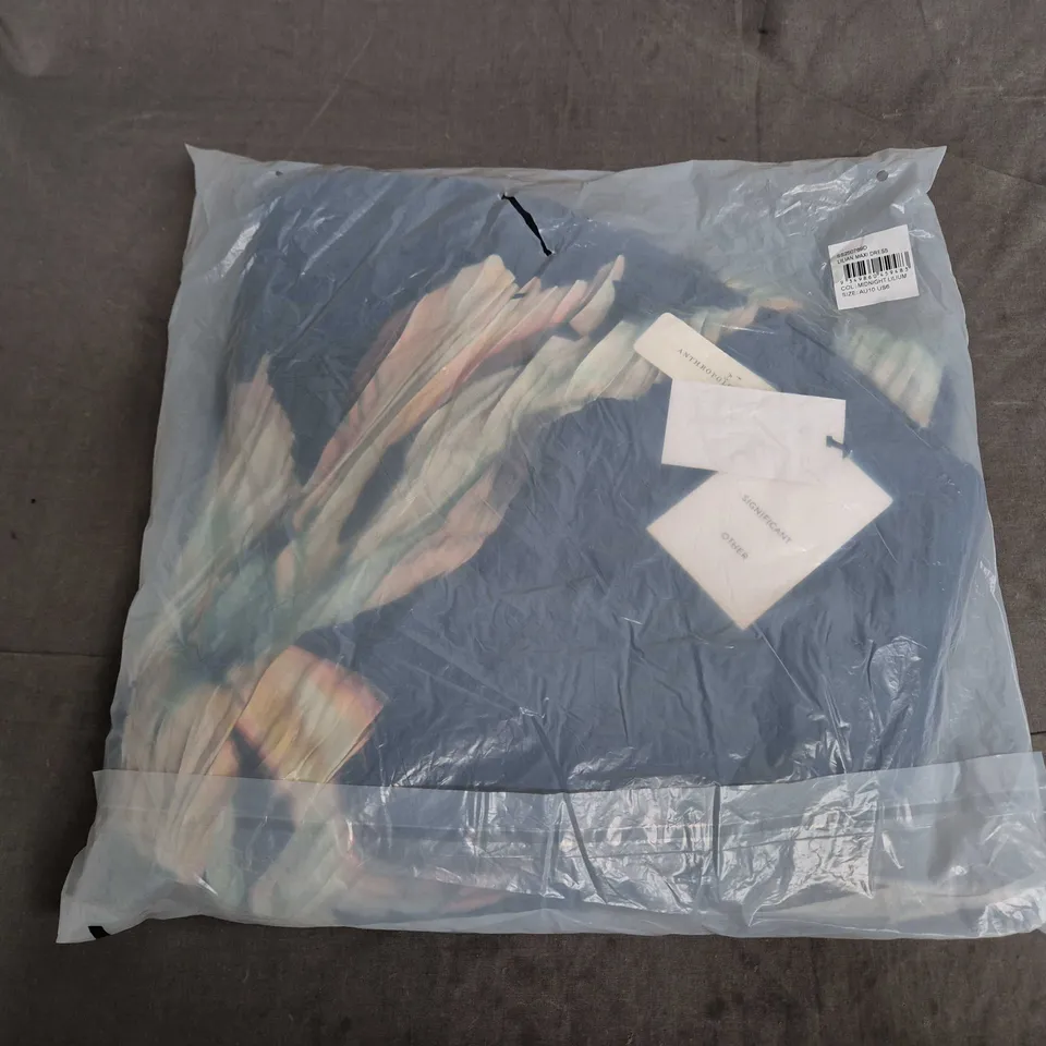 BAGGED ANTHROPOLOGIE LILIAN MAXI DRESS – MIDNIGHT LILIUM, UK 10 (AU10 US6)