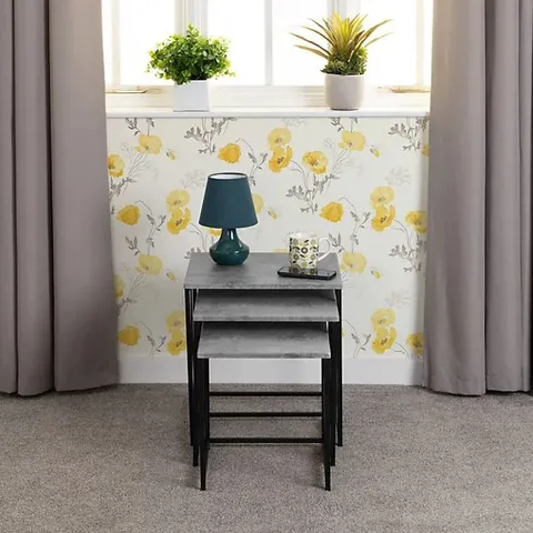 BOXED ATHENS NEST OF TABLES IN CONCRETE EFFECT