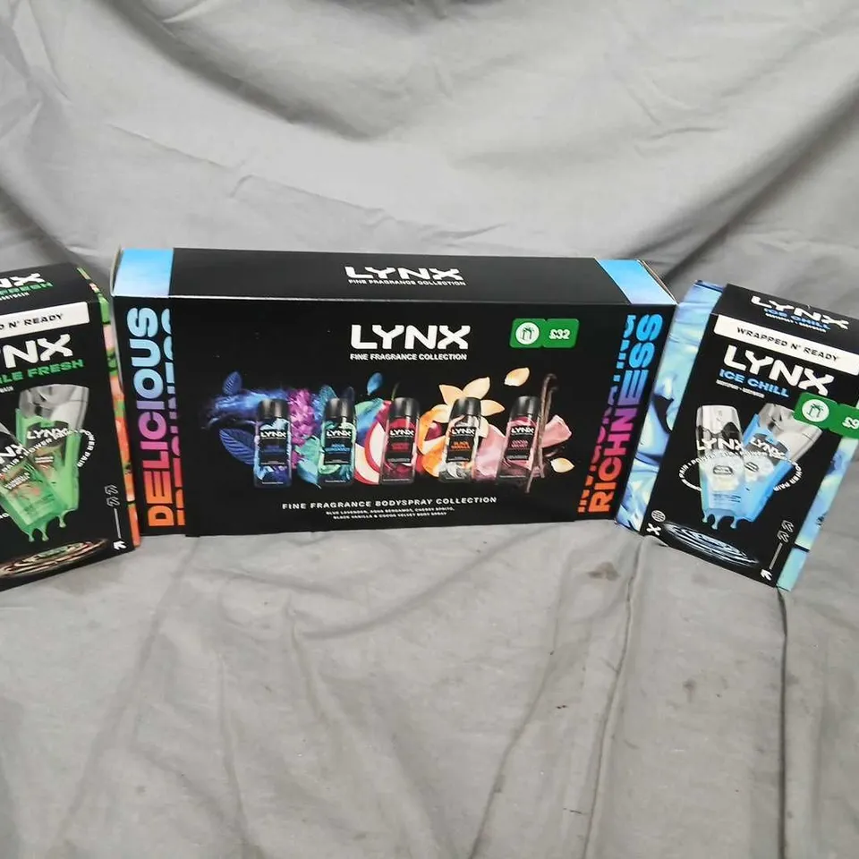 FIVE ASSORTED LYNX GIFT SETS