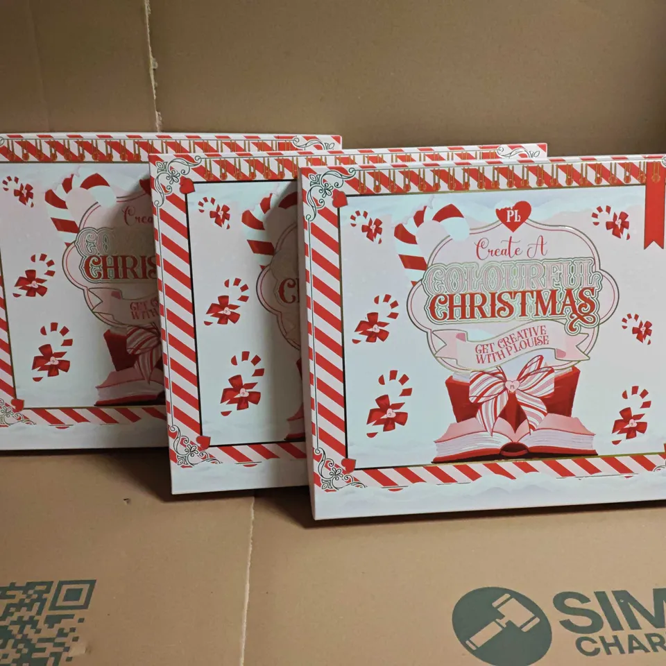 LOT OF 3 PLOUISE CREATE A COLOURFUL CHRISTMAS COLOURING SETS