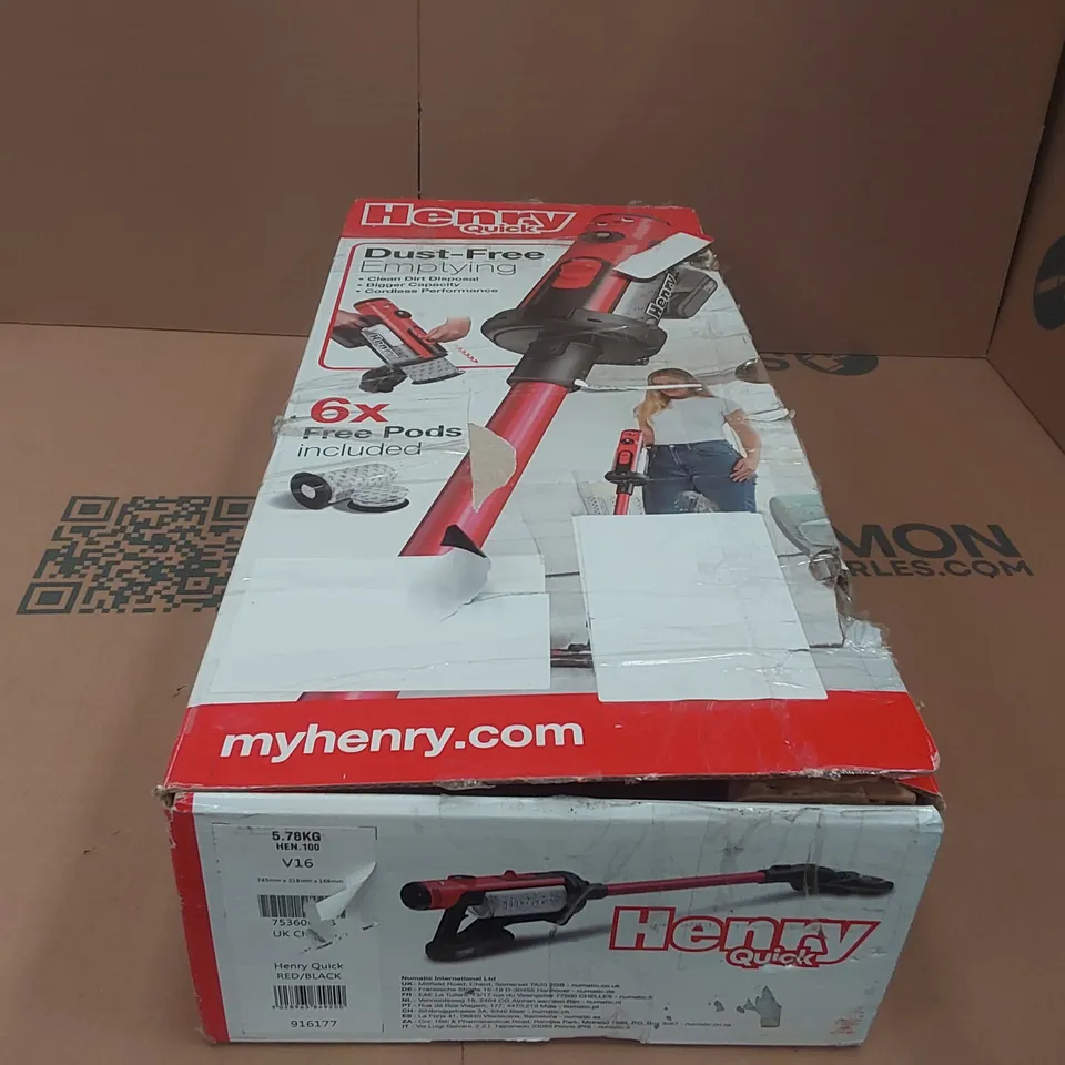 BOXED HENRY HEN.100 V16 CORDLESS VACUUM CLEANER