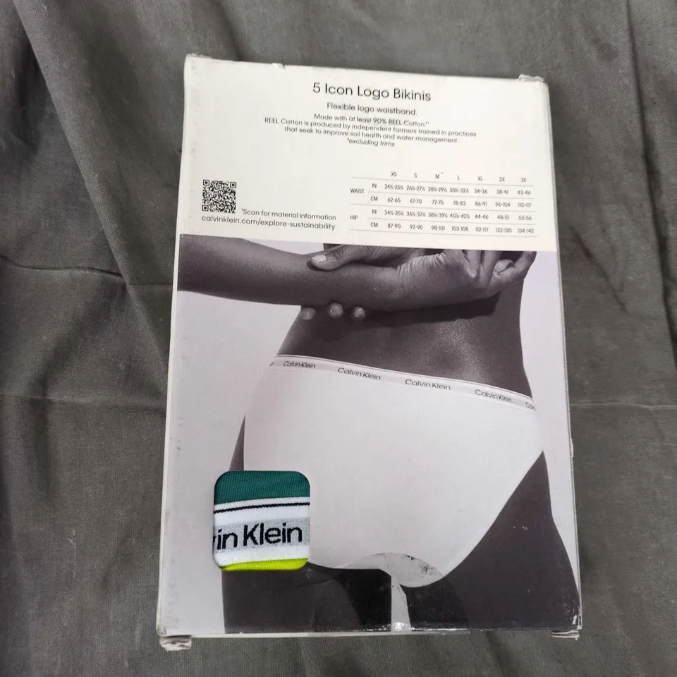 CALVIN KLEIN ICON LOGO BIKINIS – 5-PACK, BOXED WOMEN'S UNDERWEAR