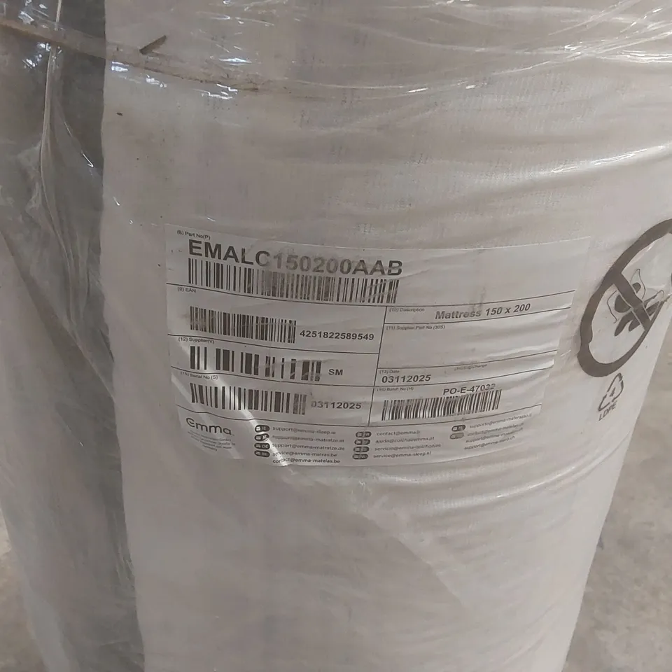QUALITY BAGGED AND ROLLED EMMA 150CM KING SIZE MATTRESS 