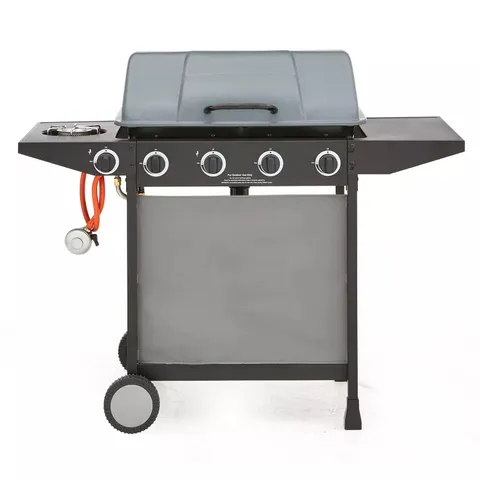 BOXED 4 BURNER GAS BBQ WITH SIDE BURNER