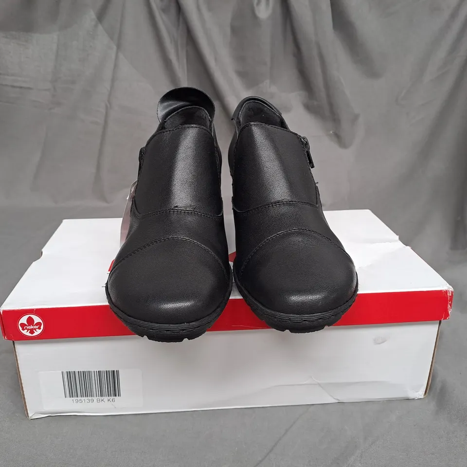 RIEKER ANTISTRESS LADIES BLACK LOW HEEL SHOES SIZE EU 39