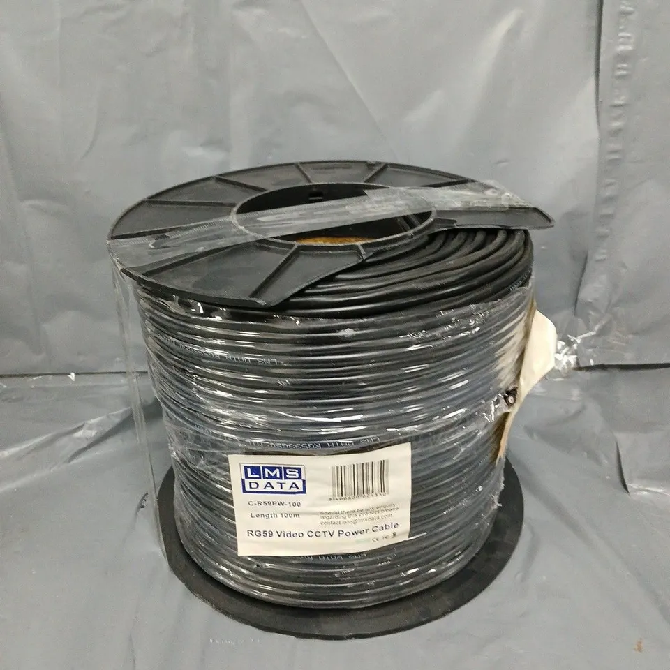 LMS DATA 100M RG59 VIDEO CCTV POWER CABLE - COLLECTION ONLY 