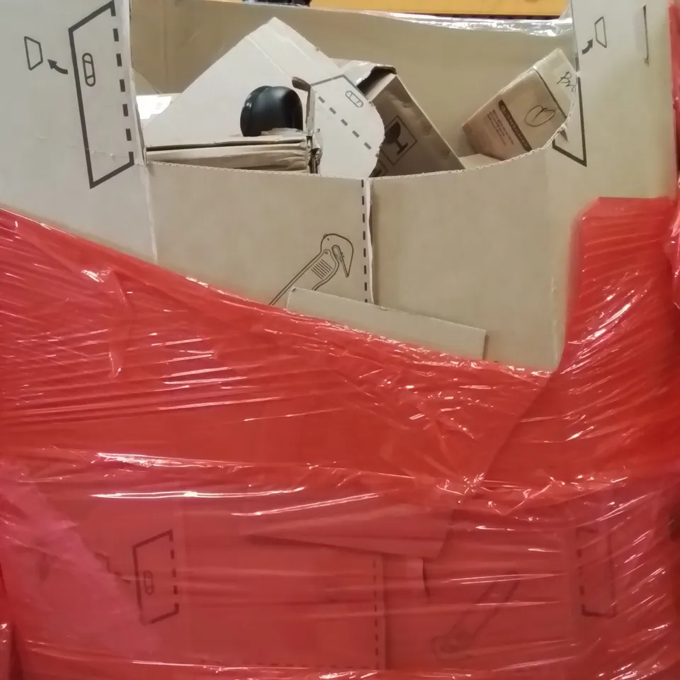 PALLET OF ASSORTED HOUSEHOLD GOODS AND PRODUCTS TO INCLUDE;ELECTRIC FRYER,BIKE,COFFEE MACHINE