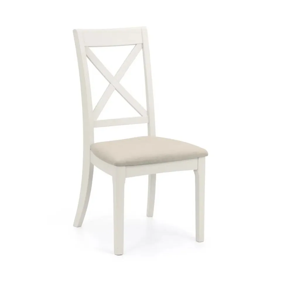 BOXED BATCHELDER BEIGE CROSS BACK SIDE CHAIRS SET OF 2 (1 BOX)