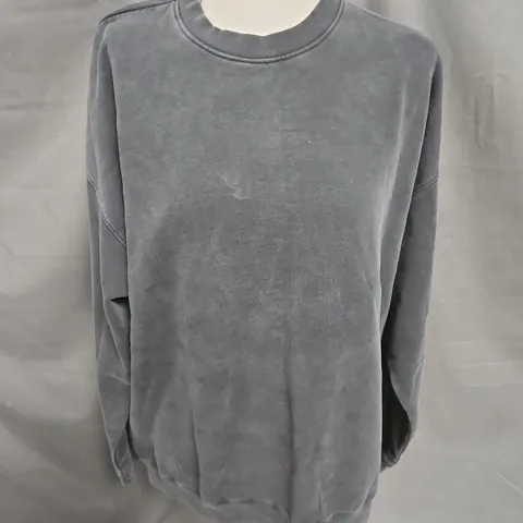 COLOURFUL STANDARD ORGANIC OVERSIZED CREW SWEATSHIRT IN FADED BLACK SIZE XXL