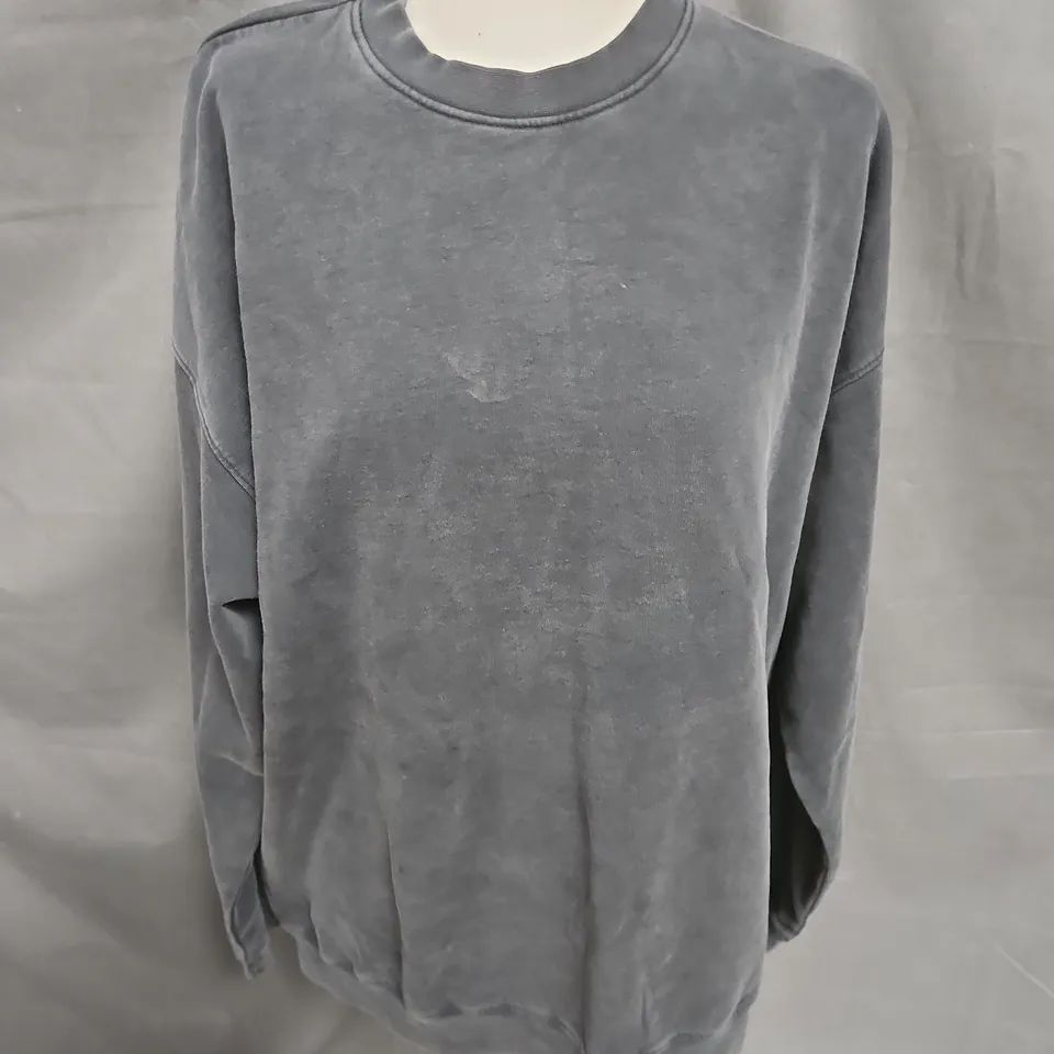 COLOURFUL STANDARD ORGANIC OVERSIZED CREW SWEATSHIRT IN FADED BLACK SIZE XXL