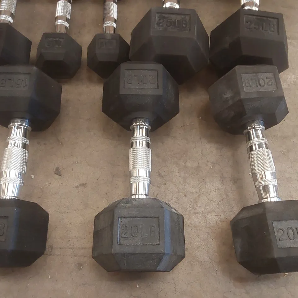 BOXED SET OF ASSORTED DUMBELLS