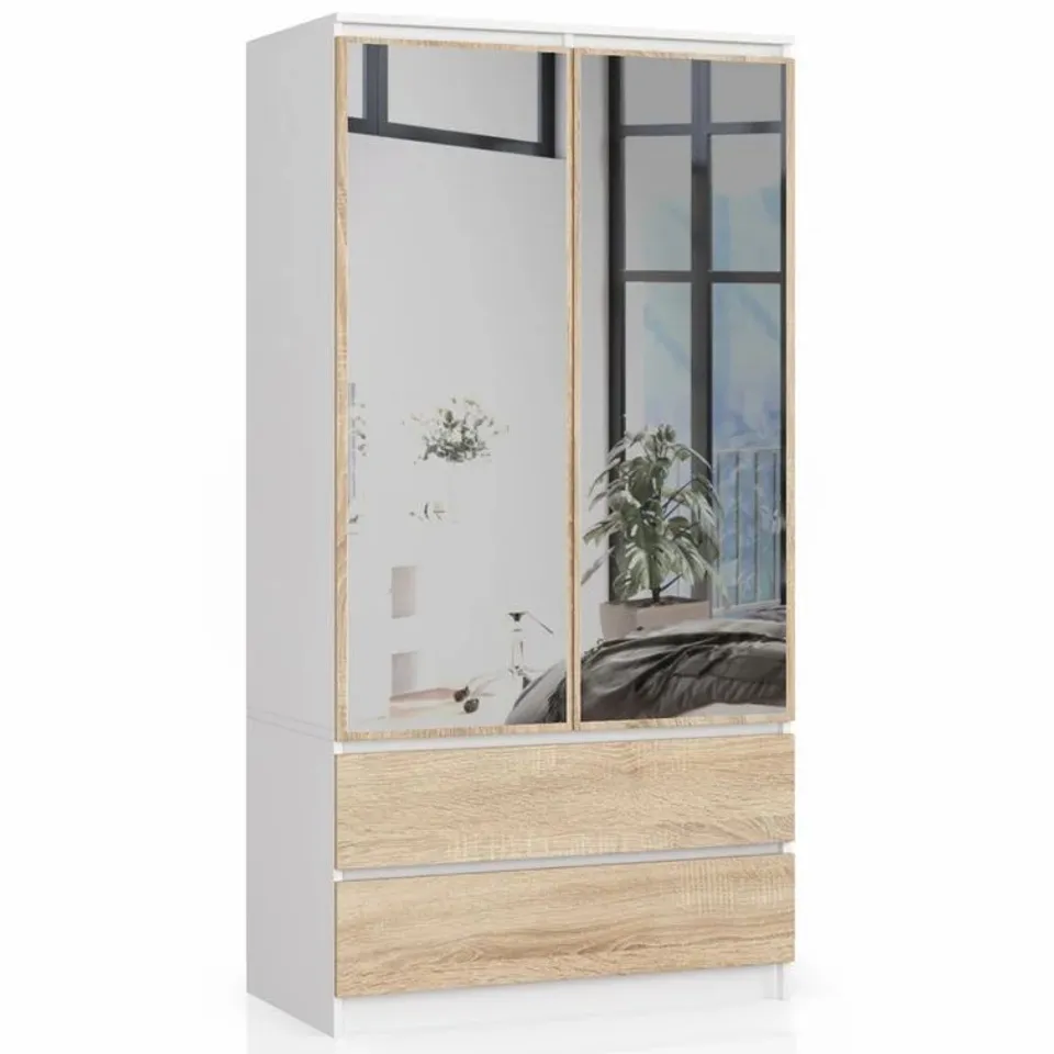  ALEXIZ 2 DOOR WARDROBE (4 BOXES)