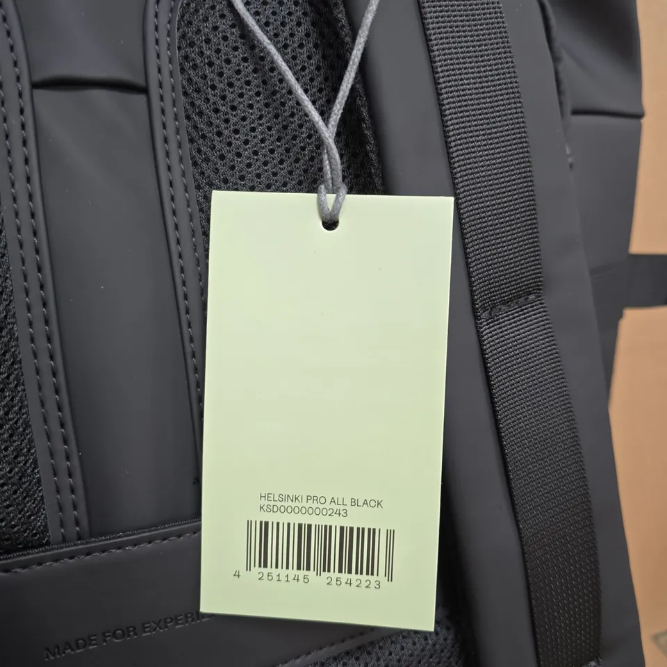 KAPTEN & SON HELSINKI PRO ALL BLACK BACKPACK