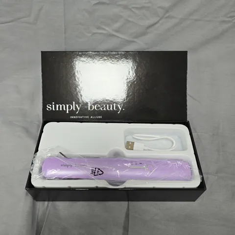 SIMPLY BEAUTY CORDLESS TRAVEL STRAIGHTENER – LAVENDER/PURPLE