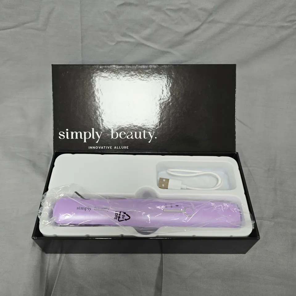 SIMPLY BEAUTY CORDLESS TRAVEL STRAIGHTENER – LAVENDER/PURPLE