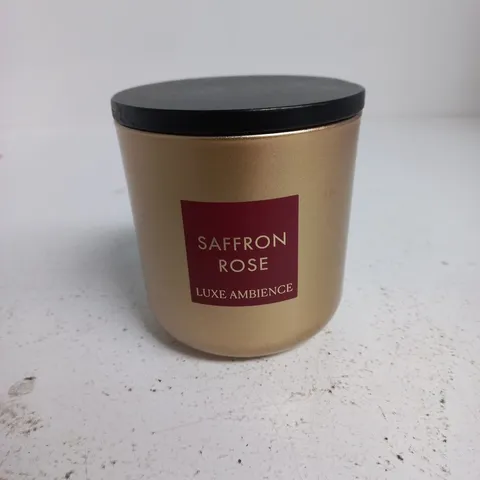 LUXE AMBIENCE SAFFRON ROSE SOY WAX CANDLE – 14 OZ (396 G)
