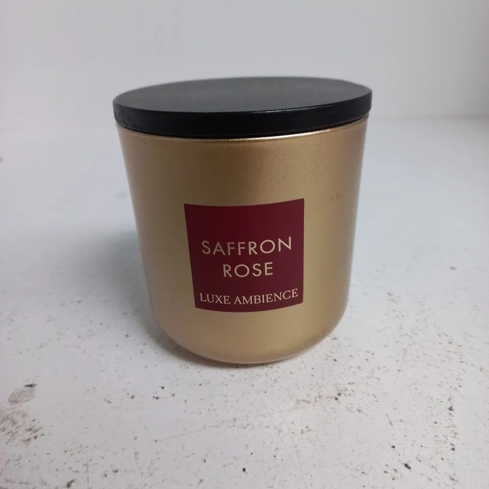 LUXE AMBIENCE SAFFRON ROSE SOY WAX CANDLE – 14 OZ (396 G)