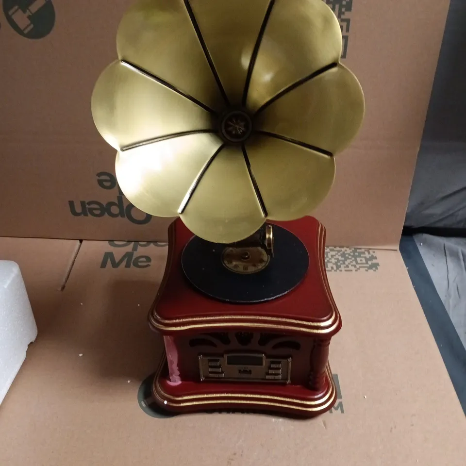 VINTAGE GRAMOPHONE-STYLE PHONOGRAPH SPEAKER 