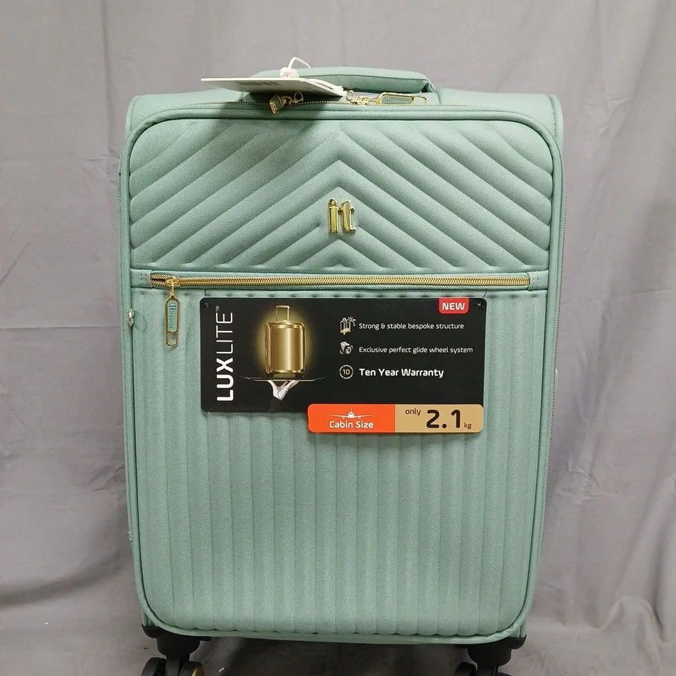 BOXED IT LUGGAGE ESPLANADE GRANITE GREEN CABIN SUITCASE