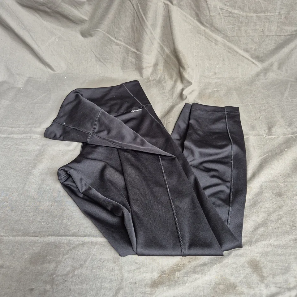 ADIDAS CLIMALITE LEGGINGS IN BLACK SIZE S