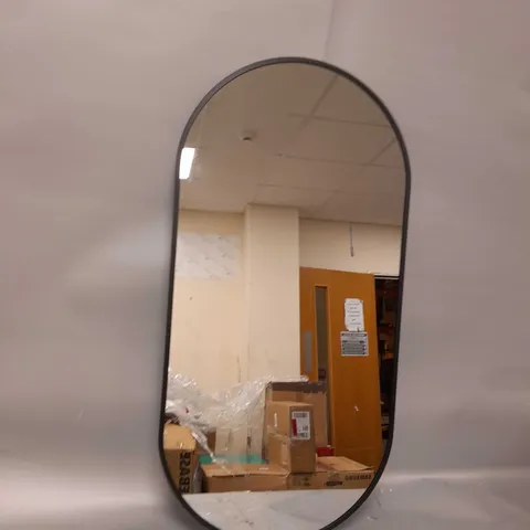 BOXED CAGIL OVAL MIRROR - BLACK