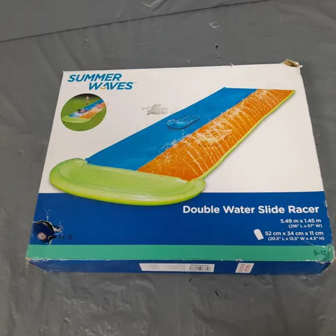 BOXED SUMMER WAVES DOUBLE WATER SLIDE RACER 
