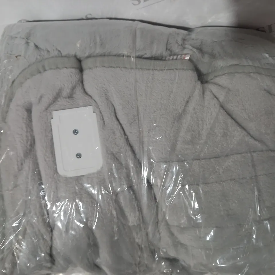 BOXED COZEE HOME VELVET SOFT HEATED BLANKET IN GREY