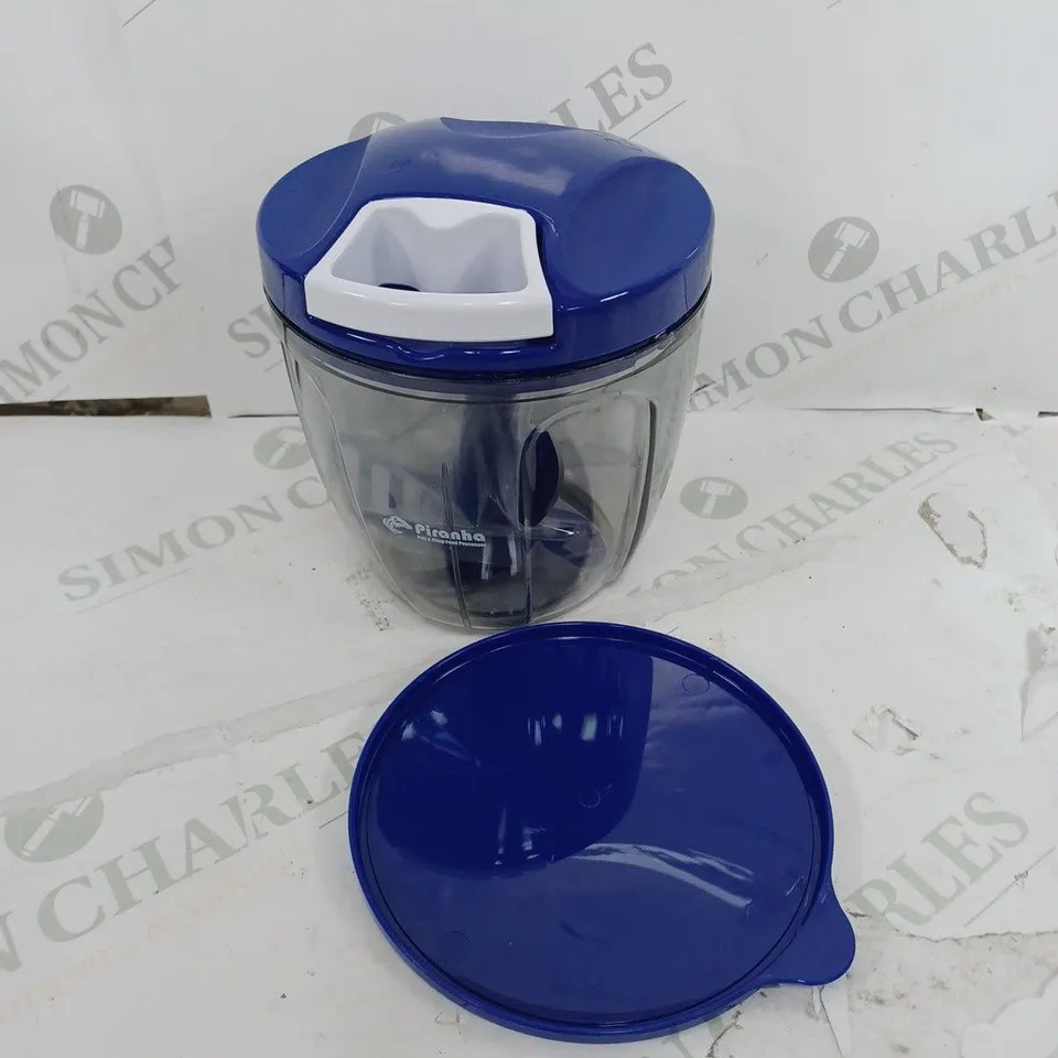 3 BOXED PIRANHA PULL AND CHOP JUMBO FOOD PROCESSORS - BLUE