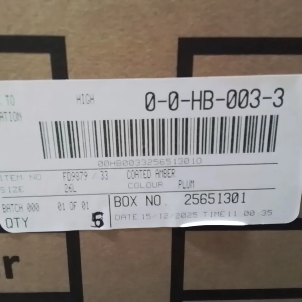 BOXED BRAND NEW APPROXIMATELY 5 SIMPLY BE COATED AMBER TROUSERS PLUM SIZE 26L