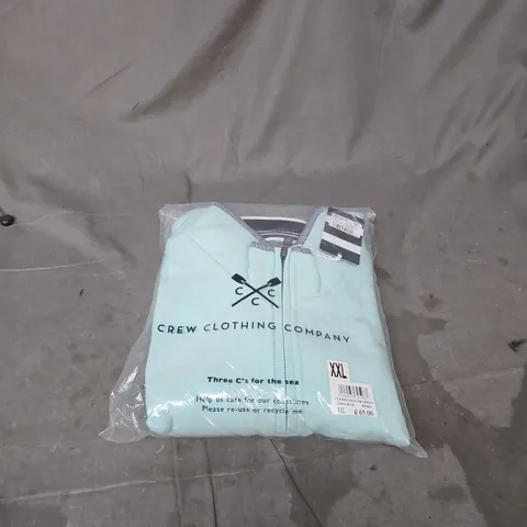 CREW CLOTHING COMPANY CLASSIC HALF ZIP SWEAT CANAL BLUE XXL BAGGED