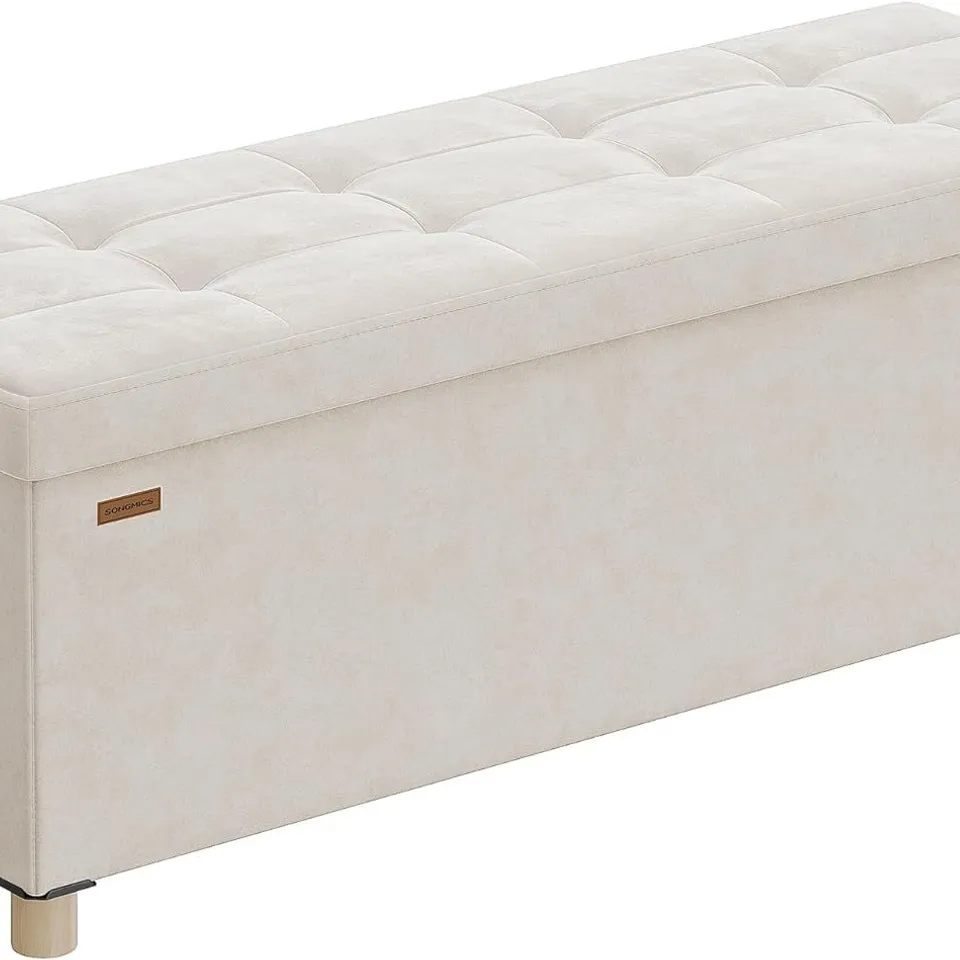 BOXED SONGMICS STORAGE OTTOMAN, 38 x 110 x 40cm