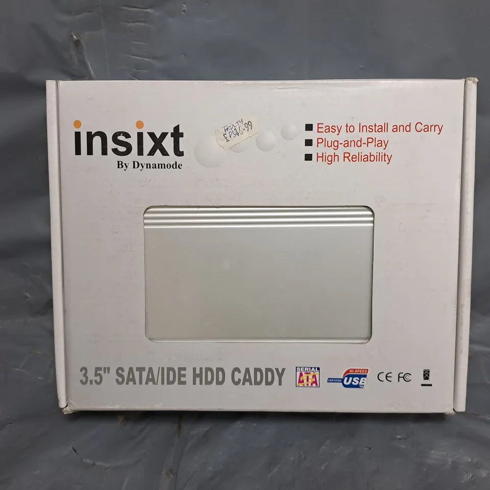 BOX OF APPROXIMATELY 15 X INSIXT BY DYNAMODE 3.5" SATA/IDE HDD CADDY - COLLECTION ONLY