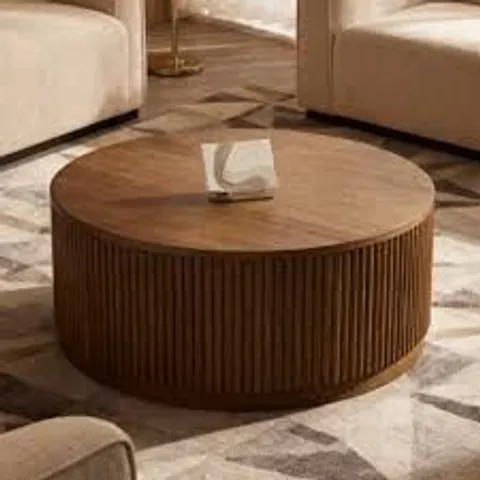 BOXED CHAUNCE SOLID WOOD SOLID COFFEE TABLE - BROWN (1 BOX)