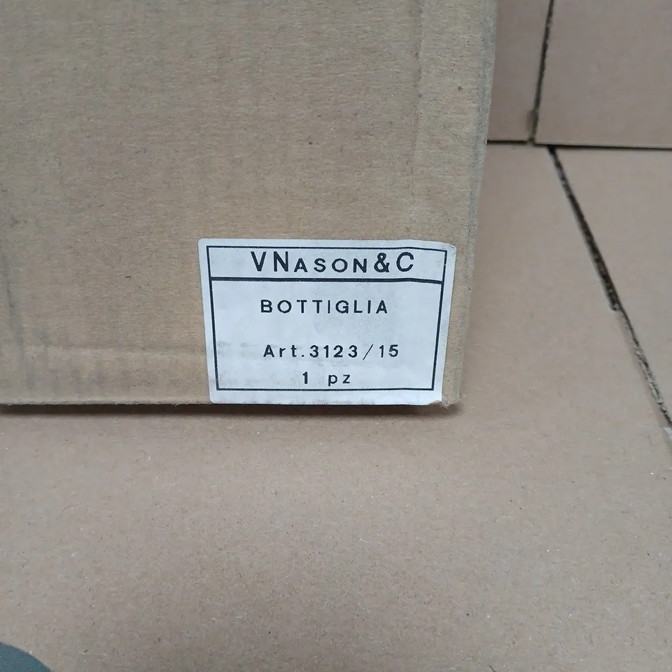 VNASON & C BOTTIGLIA GLASS DECANTER/BOTTLE – ART. 3123/15, 1 PIECE BOXED