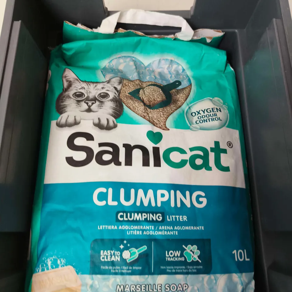 SANICAT CLUMPING CAT LITTER MARSEILLE SOAP, 10L