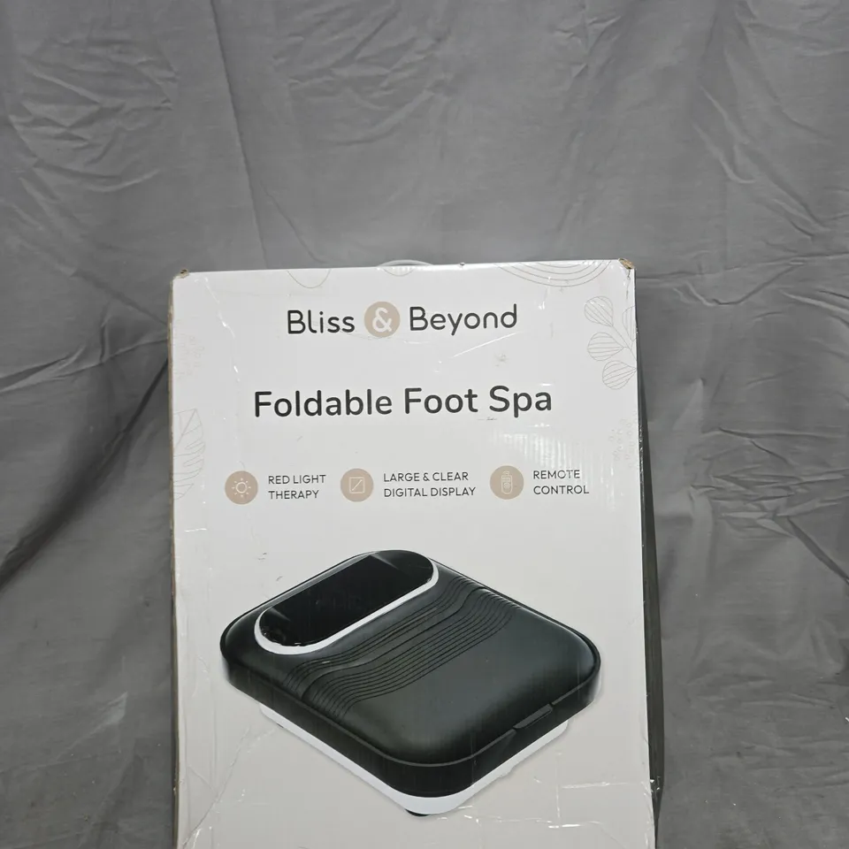 BLISS & BEYOND FOLDABLE FOOT SPA – BLACK