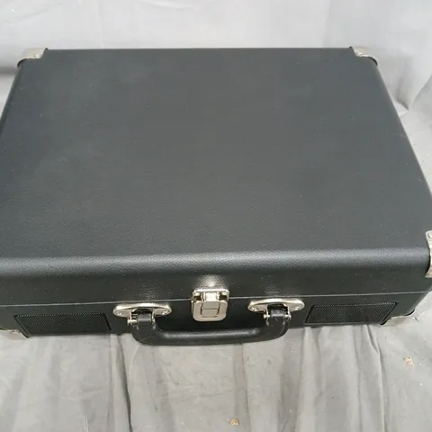 Nostalgia Retro Turntable – Portable USB Record Player in Black Case