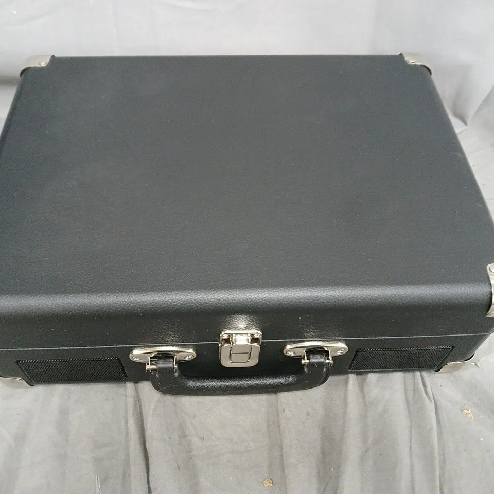 Nostalgia Retro Turntable – Portable USB Record Player in Black Case