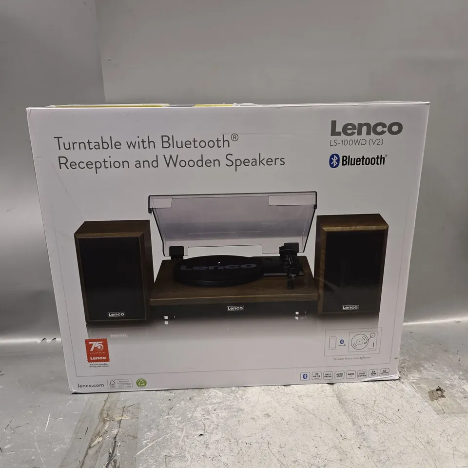 BOXED LENCO LS-100WD V2 BELT DRIVE TURNTABLE