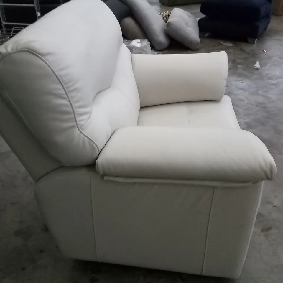 DESIGNER G PLAN STRATFORD CHAIR - CAMBRIDGE CHALK LEATHER
