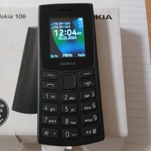 NOKIA 106 MOBILE PHONE – BLACK, BOXED