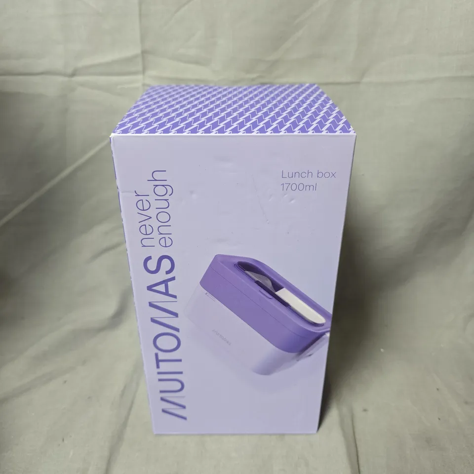 BOXED AND SEALED MUITOMAS NEVER ENOUGH LUNCH BOX 1700ML – PURPLE