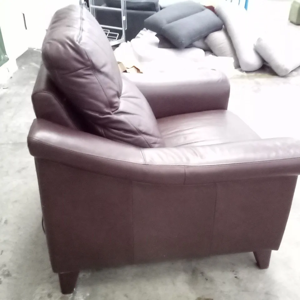 DESIGNER G PLAN FLAIR ELECTRIC RECLINER CHAIR - DALLAS CHOCOLATE LEATHER