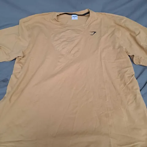 GYMSHARK LOGO TEE IN SAND - XL